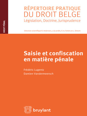 cover image of Saisie et confiscation en matière pénale